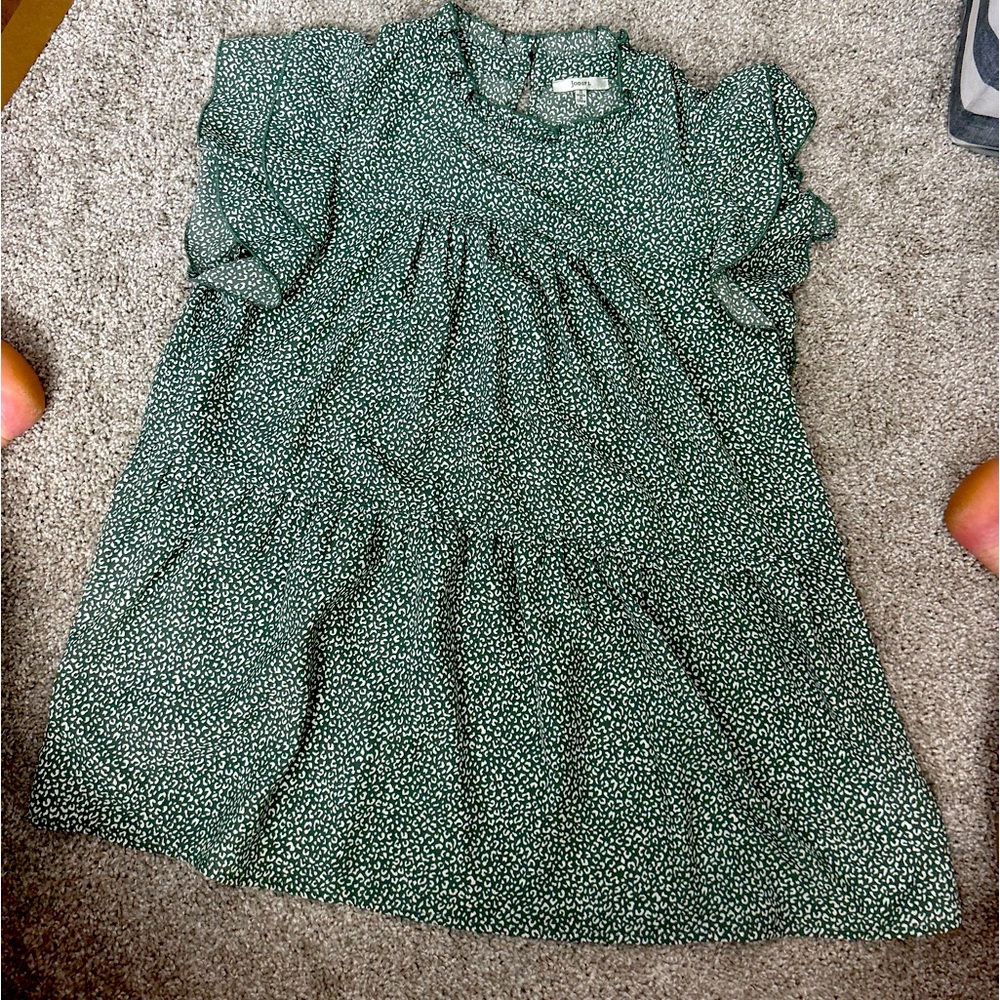 Jodifl size small flowy blouse never worn green and white color